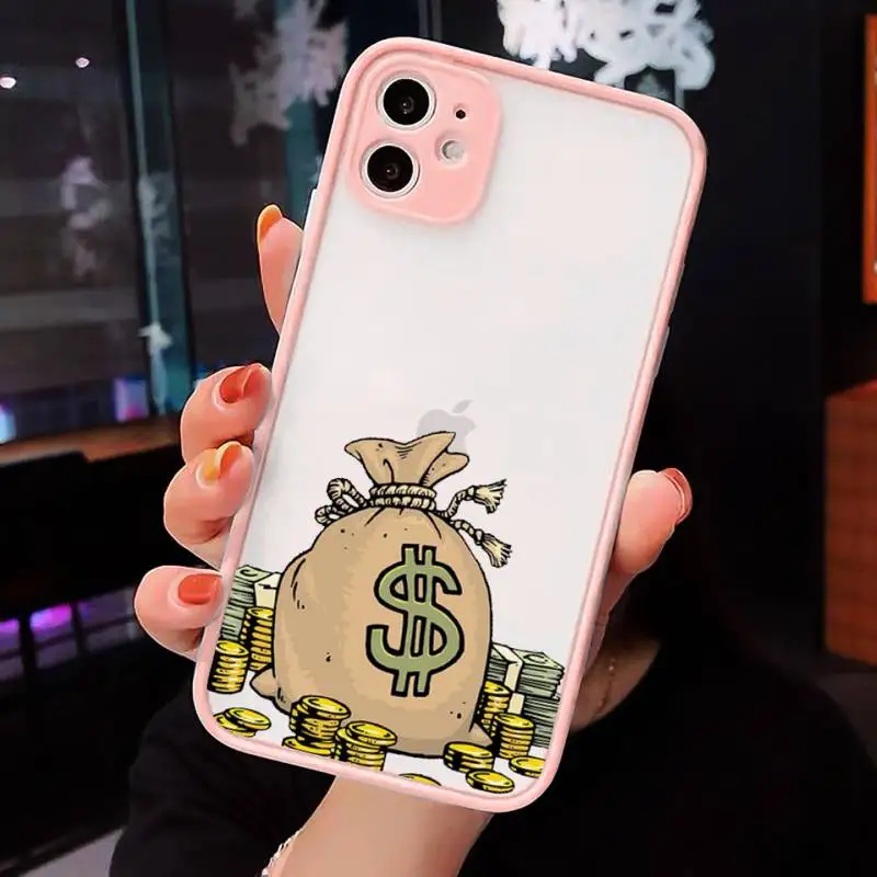 Dollar Monopoly Phone Case For iPhone 12 11 Mini Pro XR XS Max 7 8 Plus X Matte transparent Pink Cover
Dollar Monopoly Phone Case For iPhone 12 11 Mini Pro XR XS Max 7 8 Plus X Matte transparent Pink Cover