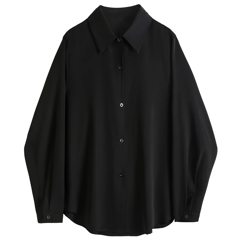 2021 Spring Autumn Shirt Women Long-sleeve Black Korean Style Loose Temperament All-match Western Fashion Casual Shirt Loose Top
2021 Spring Autumn Shirt Women Long-sleeve Black Korean Style Loose Temperament All-match Western Fashion Casual Shirt Loose Top