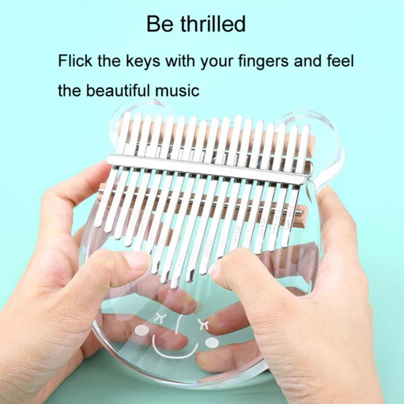 17-Key Kalimba Thumb Piano Portable Crystal Transparent ABS Mbira Keyboard Single Board Mini Piano African Musical Instrument
17-Key Kalimba Thumb Piano Portable Crystal Transparent ABS Mbira Keyboard Single Board Mini Piano African Musical Instrument