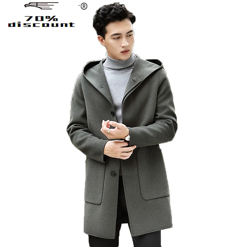 Spring Wool Coat Hooded Double-sided Woolen Long Jacket Men Peacoat Overcoat Windbreaker Abrigo Hombre T-24-069 KJ2388
Spring Wool Coat Hooded Double-sided Woolen Long Jacket Men Peacoat Overcoat Windbreaker Abrigo Hombre T-24-069 KJ2388