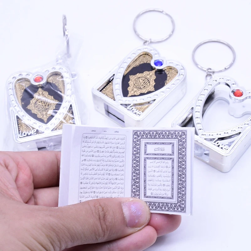 20pcs Arrival Islam religious symbols Mini Quran Keychain Pendant Love shape frame the Koran Scripture keyring Muslim Souvenirs 
20pcs Arrival Islam religious symbols Mini Quran Keychain Pendant Love shape frame the Koran Scripture keyring Muslim Souvenirs