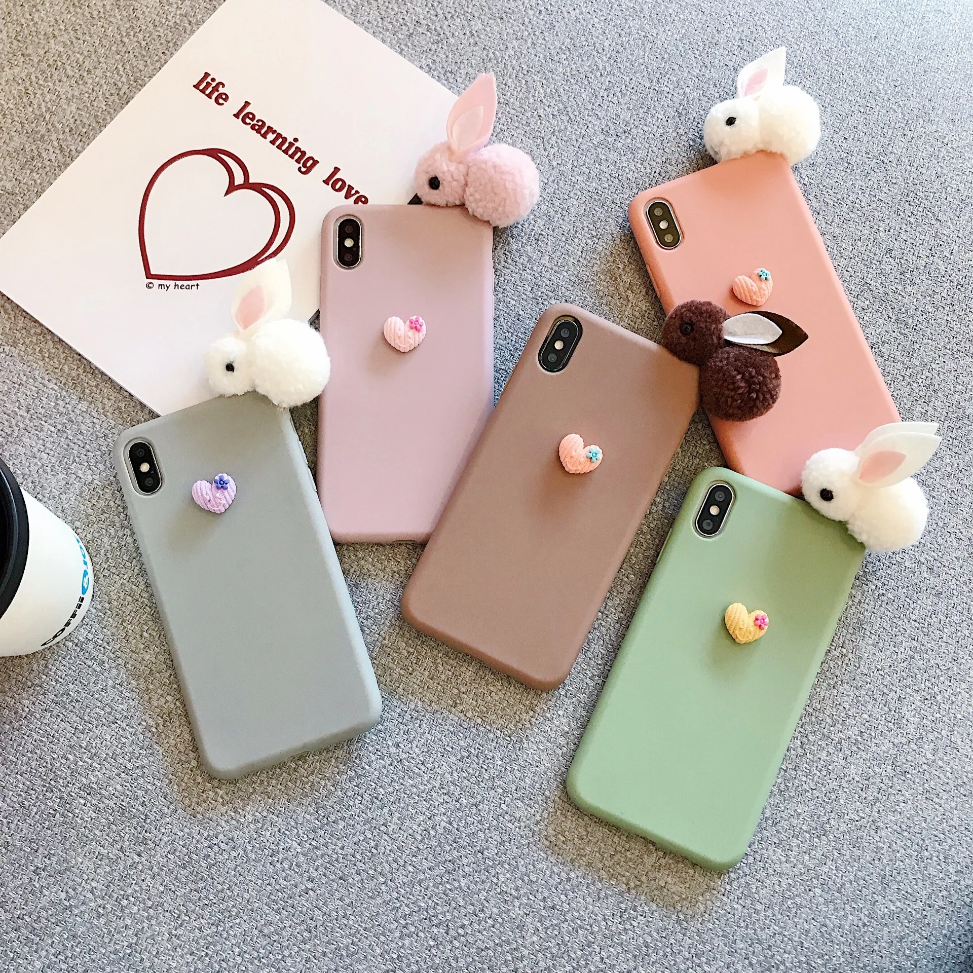 3D мультяшный Карманный чехол с кошкой для iPhone XC XS 11 Pro Max 8 Plus 7 6 6S 5C 5S SE 4 4S средний