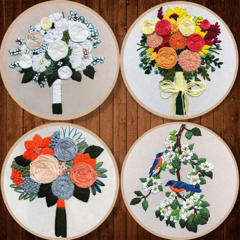 Embroidery Kit Hoop DIY Flowers Plants Pattern Cross Kit Needle Kruissteek Borduurpakket Punch Stitch M7S5
Embroidery Kit Hoop DIY Flowers Plants Pattern Cross Kit Needle Kruissteek Borduurpakket Punch Stitch M7S5