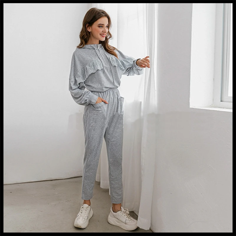 YOSICIL Casual solid drawstring lace tracksuit women Spliced elastic band pockets two piece set Home autumn winter sport suit
YOSICIL Casual solid drawstring lace tracksuit women Spliced elastic band pockets two piece set Home autumn winter sport suit