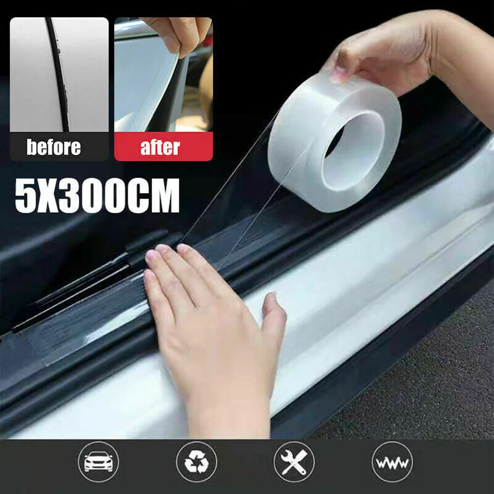 Reusable 1x Strip Anti-collision tape 5x300CM Anti Scratch Door Plate Guards Protector Sill Sticker
Reusable 1x Strip Anti-collision tape 5x300CM Anti Scratch Door Plate Guards Protector Sill Sticker