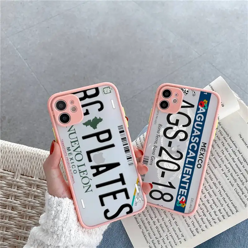 Mexico City SONORA License Plate Phone Case For iPhone 12 11 Mini Pro XR XS Max 7 8 Plus X Matte transparent Pink Back Cover 
Mexico City SONORA License Plate Phone Case For iPhone 12 11 Mini Pro XR XS Max 7 8 Plus X Matte transparent Pink Back Cover