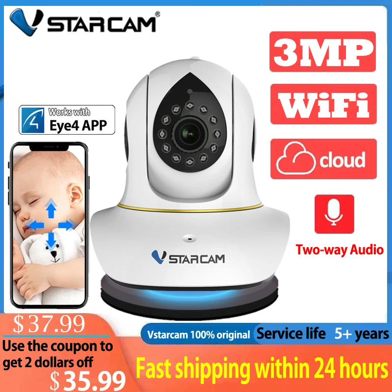 Vstarcam 2MP 1080P Baby Monitor 3MP Wifi 2 Way Audio Smart Camera With Human Detection Security IP Camera Wireless Baby Camera
Vstarcam 2MP 1080P Baby Monitor 3MP Wifi 2 Way Audio Smart Camera With Human Detection Security IP Camera Wireless Baby Camera