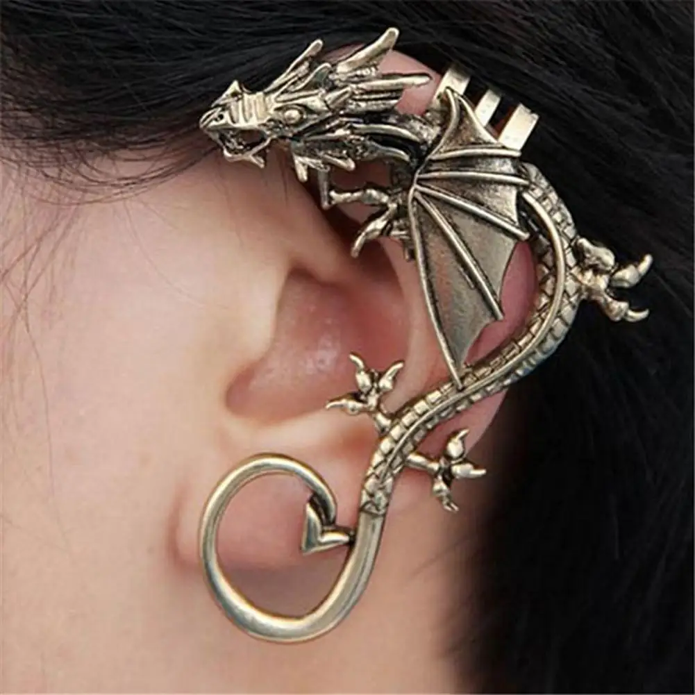 1Pc Stylish Retro Punk Outdoor Ear Wrap Alloy Temptation Ear Cuff Exaggerated Dragon Ear Clip Outdoor Party Daily Wear Gifts
1Pc Stylish Retro Punk Outdoor Ear Wrap Alloy Temptation Ear Cuff Exaggerated Dragon Ear Clip Outdoor Party Daily Wear Gifts