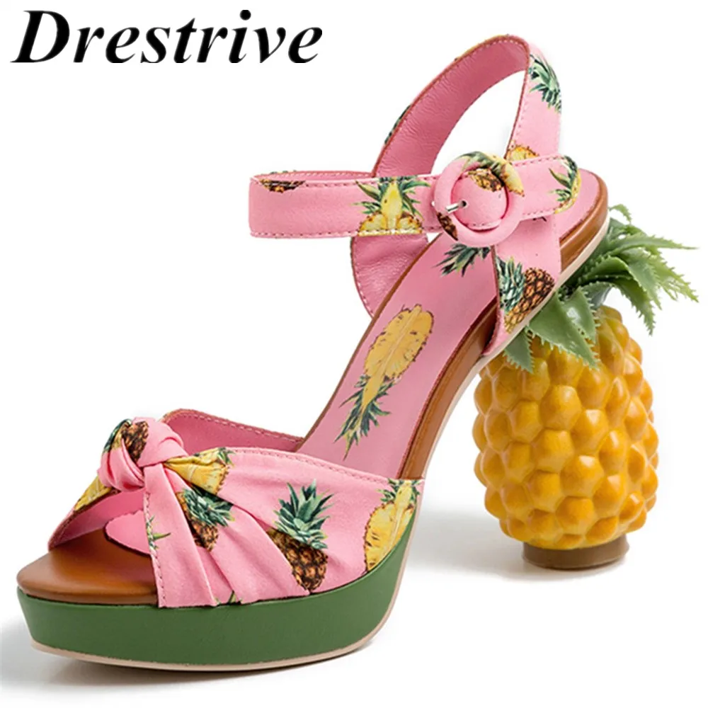 Drestrive Women Sandals Pineapple Thick Heel Platform Buckle 2022 Summer Female High Heel Shoes Fashion Print Fish Mouth
Drestrive Women Sandals Pineapple Thick Heel Platform Buckle 2022 Summer Female High Heel Shoes Fashion Print Fish Mouth