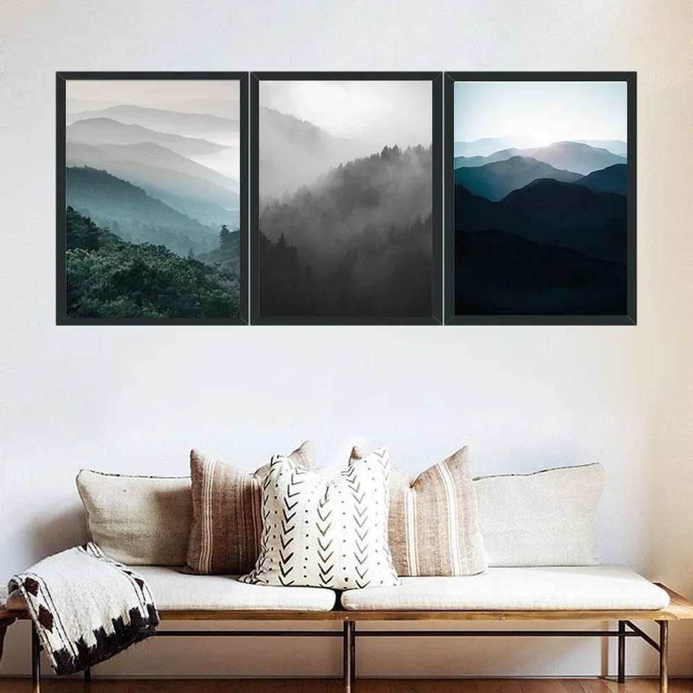 Mountain Forest Fog Canvas Painting Forest Landscape Triptych Wall Art Posters Living Room Dining Room Painting Pictures Mural
Mountain Forest Fog Canvas Painting Forest Landscape Triptych Wall Art Posters Living Room Dining Room Painting Pictures Mural