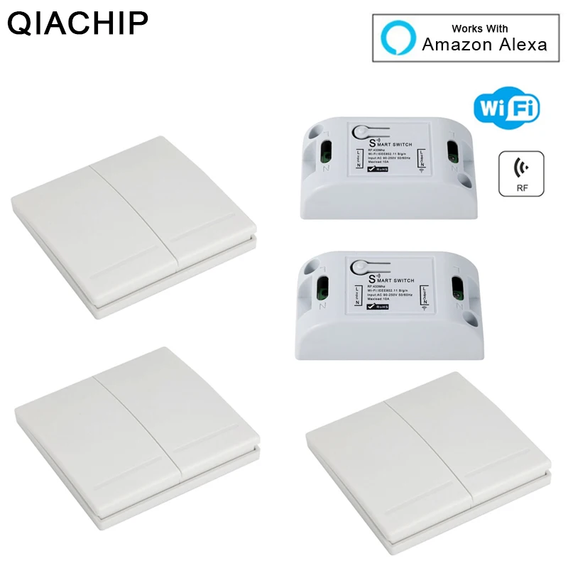 Беспроводной Wi Fi выключатель для умного дома QIACHIP 433 МГц радиочастотный 1