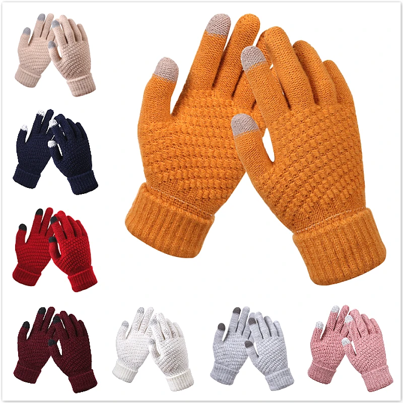 2021 New Women's Cashmere Wool Knitted Gloves Winter Warm Thick Touch Screen Gloves Solid Mittens for Mobile Phone Tablet Pad
2021 New Women's Cashmere Wool Knitted Gloves Winter Warm Thick Touch Screen Gloves Solid Mittens for Mobile Phone Tablet Pad