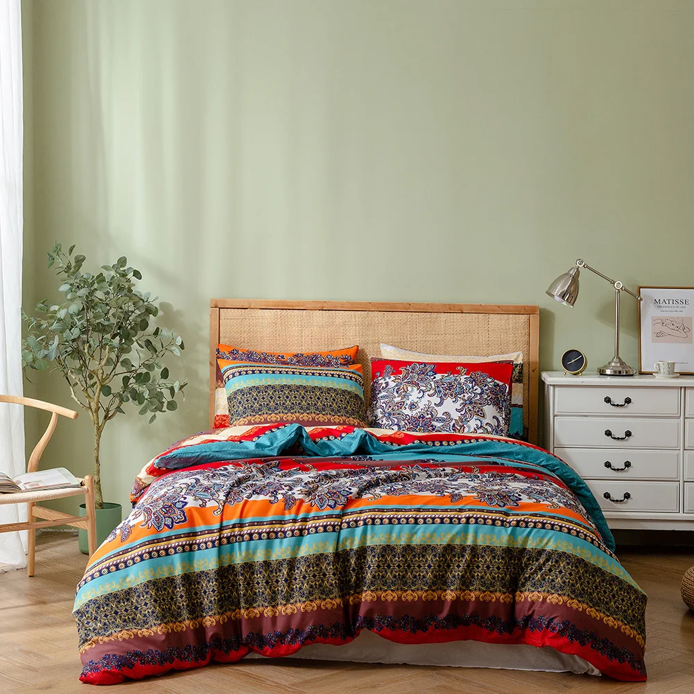 2/3 Pieces Bedding Set Bohemian 3D Comforter Duvet Cover Flowers Quilt Cover Pillowcase Queen King Size Bed Linen Bedspread
2/3 Pieces Bedding Set Bohemian 3D Comforter Duvet Cover Flowers Quilt Cover Pillowcase Queen King Size Bed Linen Bedspread