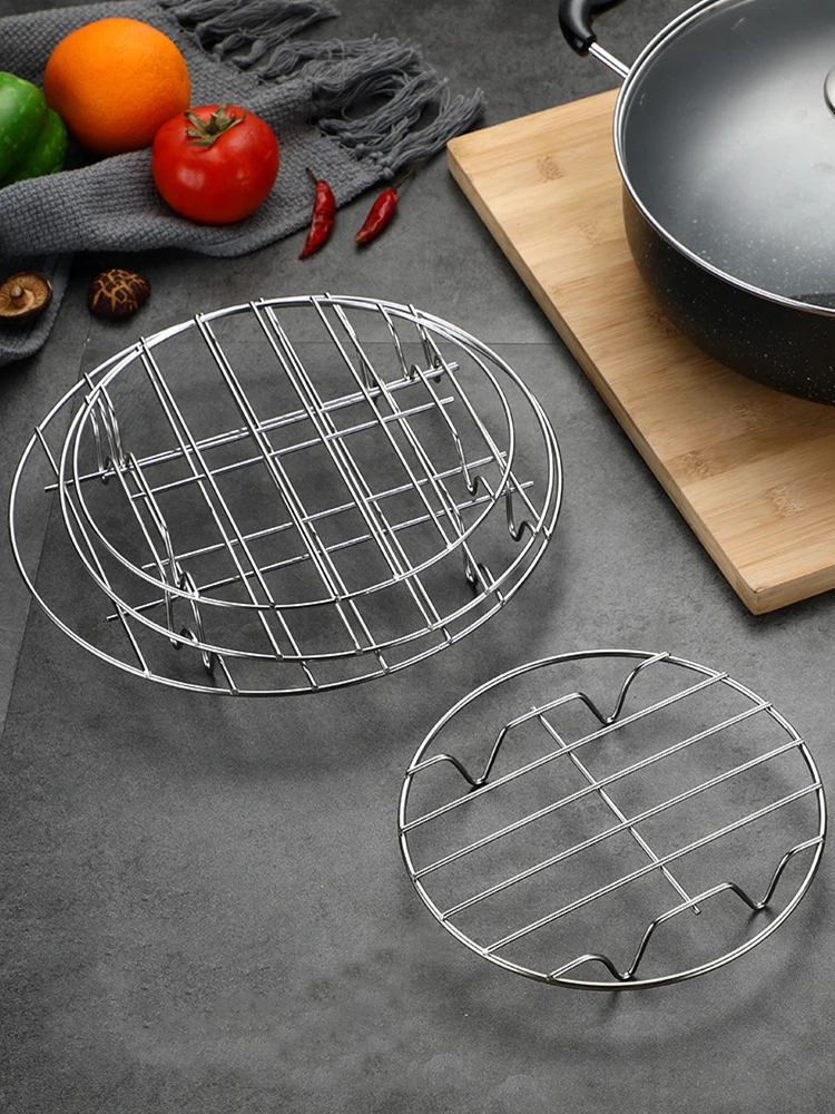 Multifunction Air Fryer Accessories Parts Stainless Steel Steaming Rack Baking Basket Pizza Plate Grill Pot Kitchen Cooking Tool Multifunction Air Fryer Accessories Parts Stainless Steel Steaming Rack Baking Basket Pizza Plate Grill Pot Kitchen Cooking Tool