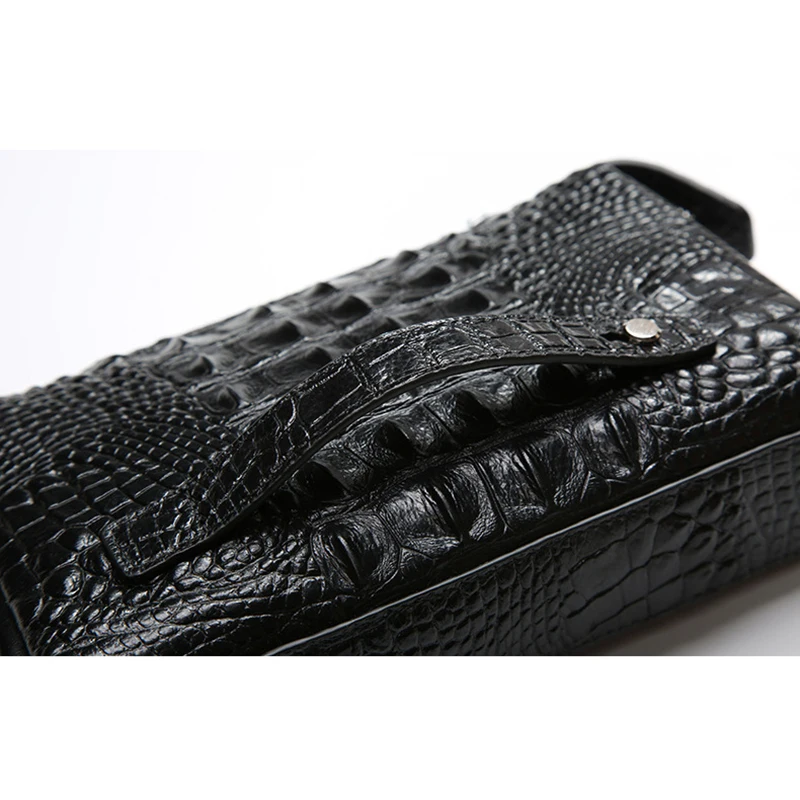 Повседневный клатч из натуральной крокодиловой кожи мужская сумка с кодовым