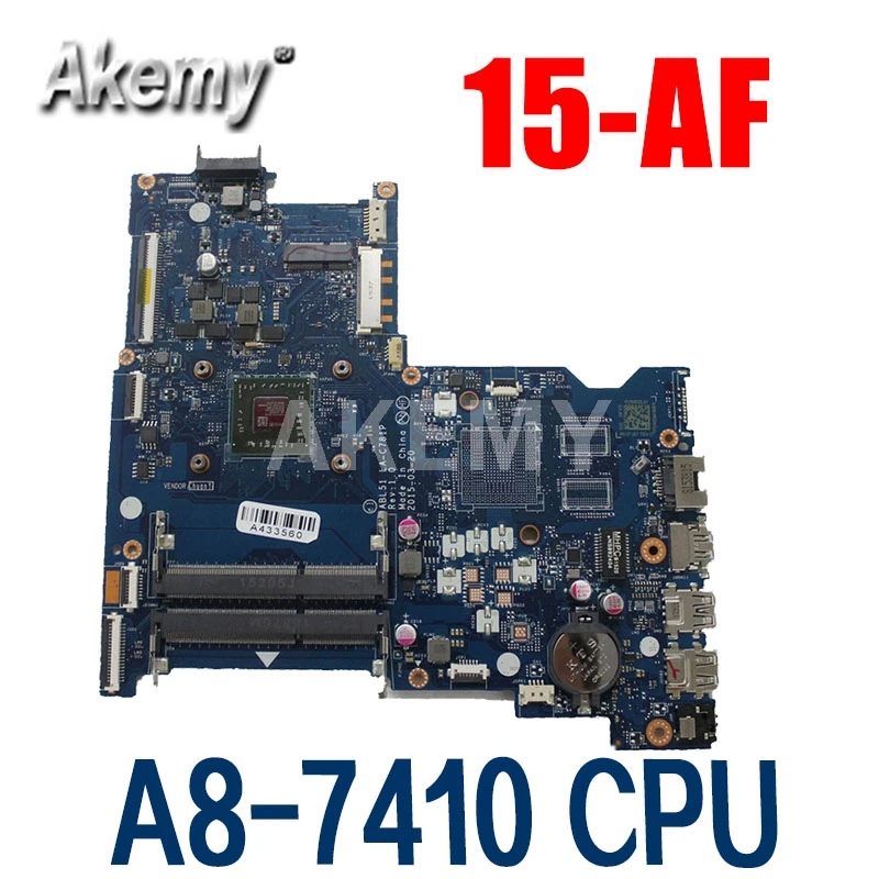 Amazoon 813969-001 813969-501 ABL51 LA-C781P для ноутбука HP 15-AF серии Материнская плата A8-7410 100% полностью протестирована 
Amazoon 813969-001 813969-501 ABL51 LA-C781P для ноутбука HP 15-AF серии Материнская плата A8-7410 100% полностью протестирована
