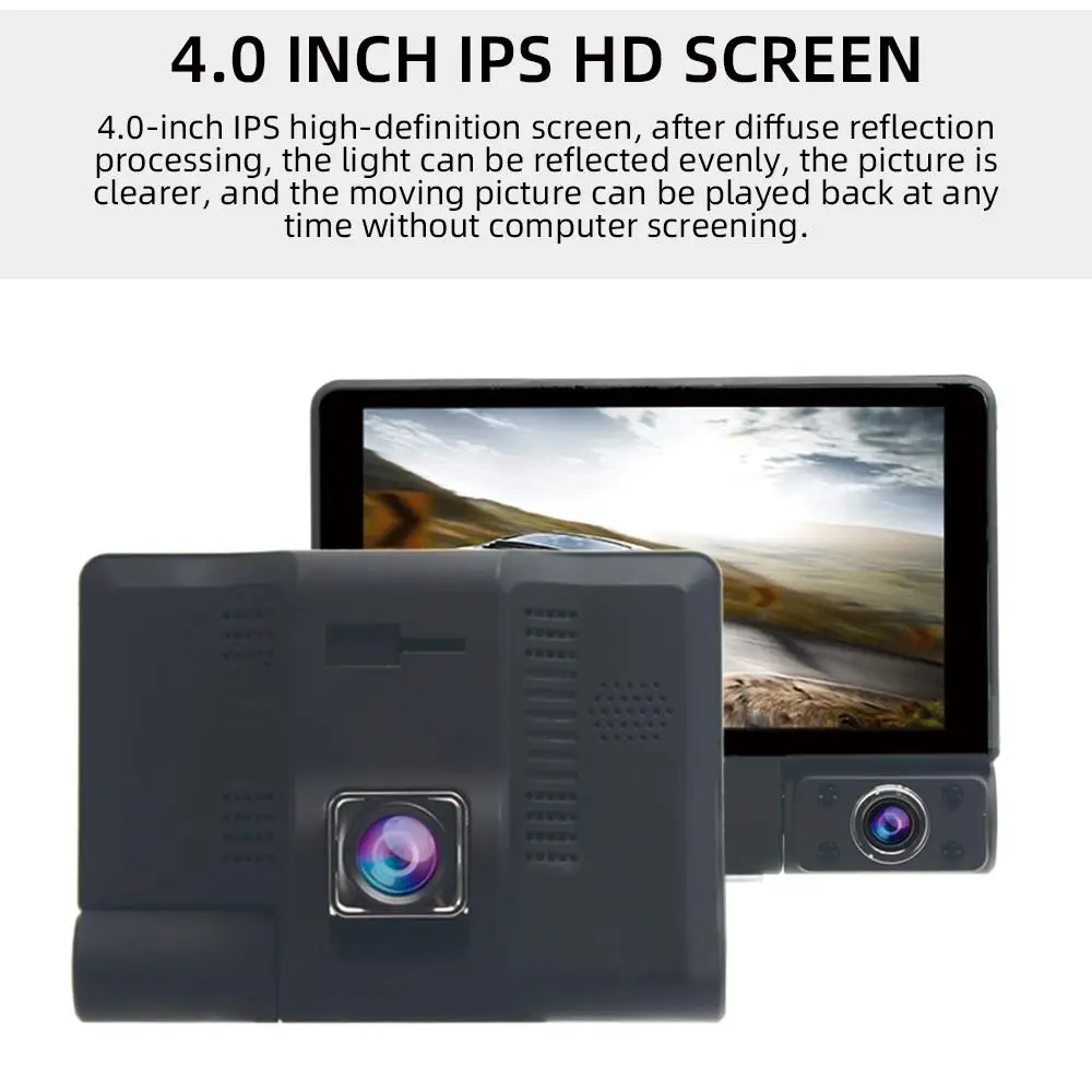 Vehemo Driving Recorder Three Lens 1080P HD Front and Rear Dash Cam Motion Detection Gravity Sensor Car Camera Parking Monitor
Vehemo Driving Recorder Three Lens 1080P HD Front and Rear Dash Cam Motion Detection Gravity Sensor Car Camera Parking Monitor