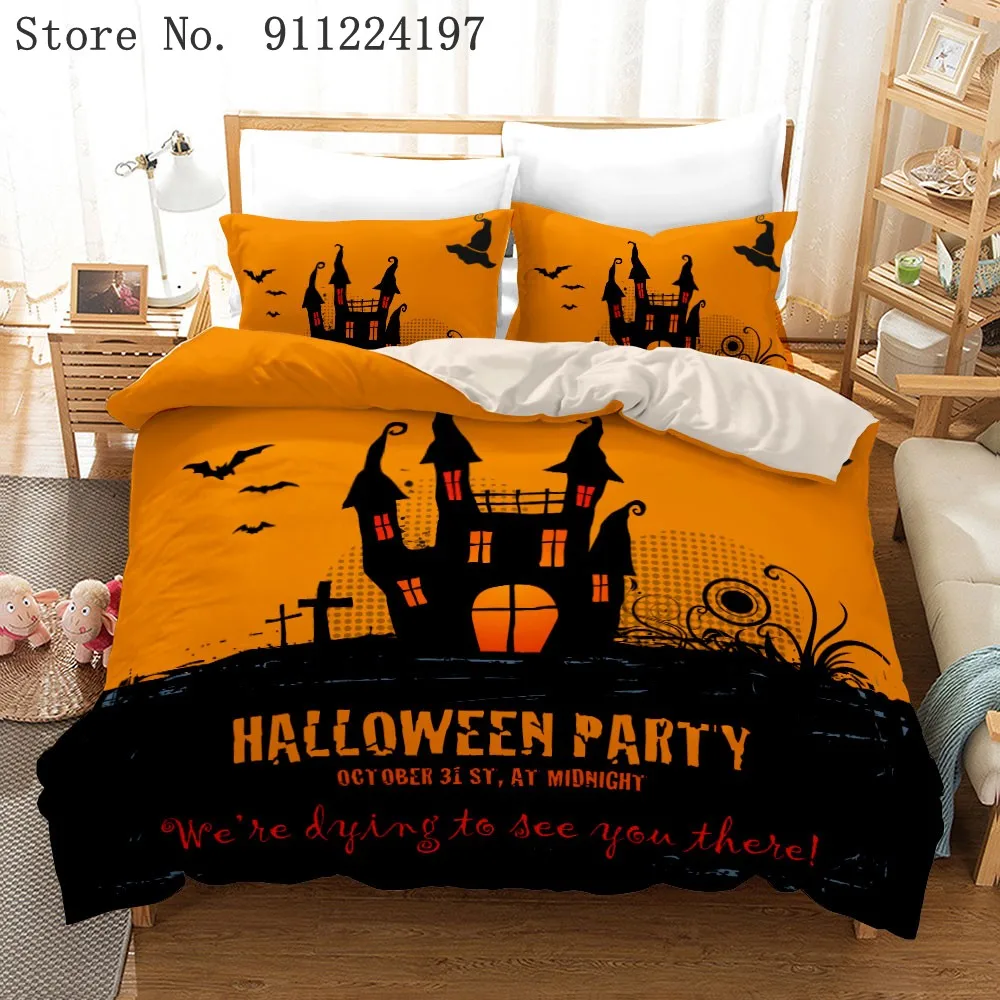 2/3 Piece Bedding Set Halloween Cartoon Style Duvet Cover Set For Bedroom Bed Cover Single Double King Bed Quilt Cover For Child
2/3 Piece Bedding Set Halloween Cartoon Style Duvet Cover Set For Bedroom Bed Cover Single Double King Bed Quilt Cover For Child