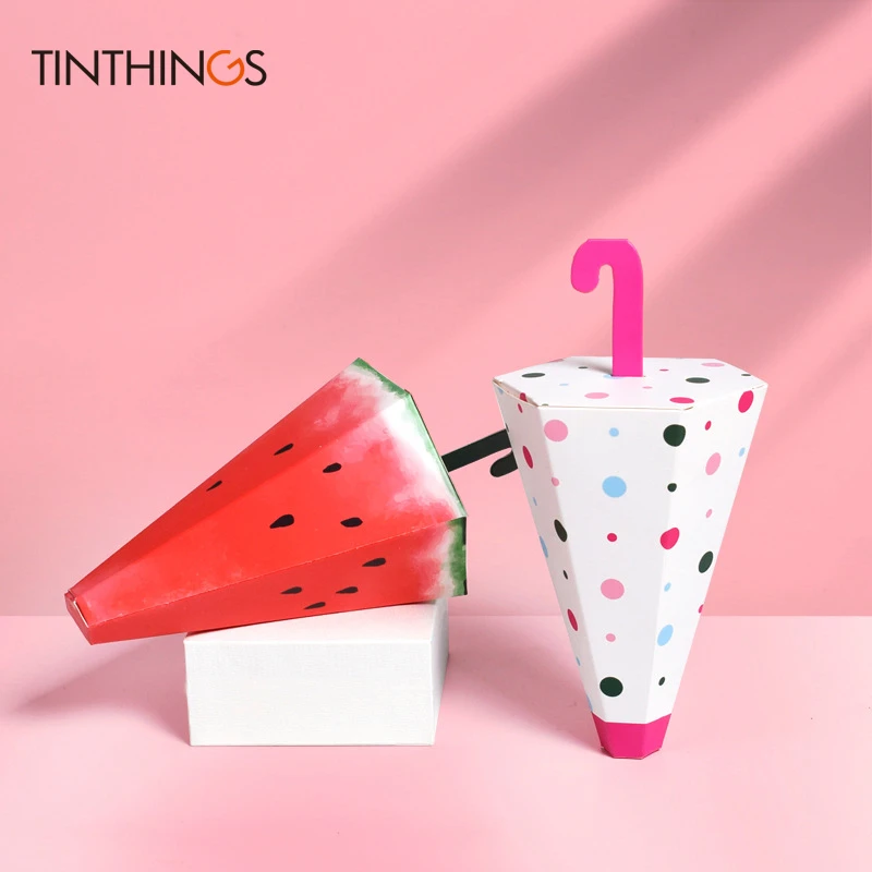 100PCS Small Gift Packaging Box Creative Cartoon Umbrella Shape Sweet Cookies Snack Candy Gift Wedding Favor Box Dots Watermelon
100PCS Small Gift Packaging Box Creative Cartoon Umbrella Shape Sweet Cookies Snack Candy Gift Wedding Favor Box Dots Watermelon
