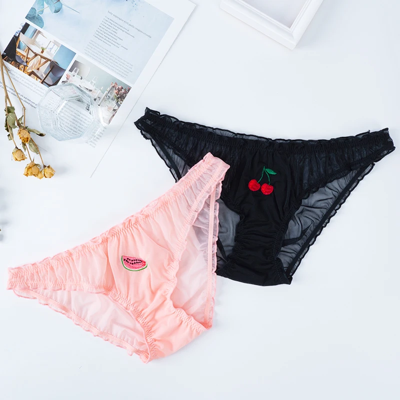 Women Sexy Lace Lingerie Temptation Low waist Panties Female Transparent Fruit Embroidery Briefs Sweet Girls Underpants
Women Sexy Lace Lingerie Temptation Low waist Panties Female Transparent Fruit Embroidery Briefs Sweet Girls Underpants