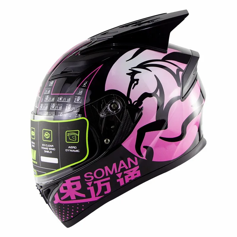 DOT ECE R22 Approved Motorcycle Helmet Personality Horn Tail Motorbike Motocross Full Face Helmets Casco Moto
DOT ECE R22 Approved Motorcycle Helmet Personality Horn Tail Motorbike Motocross Full Face Helmets Casco Moto