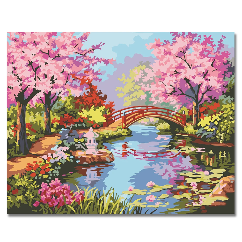 Diy Canvas Painting By Numbers City Park Cherry Blossom Oil Painting Acrylic Paint Arts Kits for Adults Kids Flower Series
Diy Canvas Painting By Numbers City Park Cherry Blossom Oil Painting Acrylic Paint Arts Kits for Adults Kids Flower Series