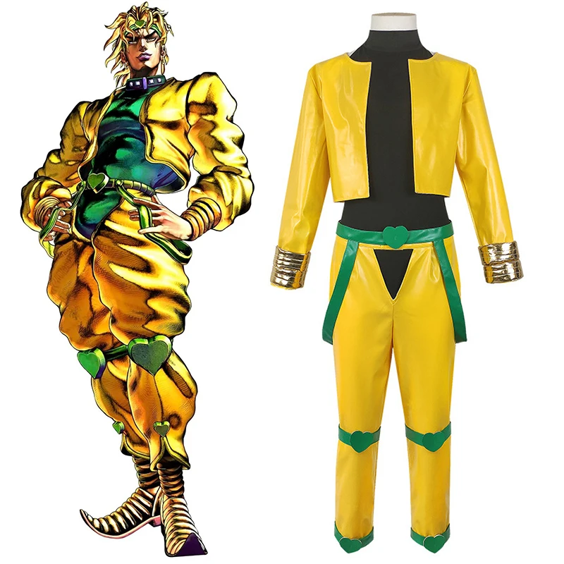 Anime Comic JoJo's Bizarre Adventure Cosplay Costumes Dio Brando Cosplay Costume Uniforms Clothes Yellow Suits Wears Casual Cos
Anime Comic JoJo's Bizarre Adventure Cosplay Costumes Dio Brando Cosplay Costume Uniforms Clothes Yellow Suits Wears Casual Cos