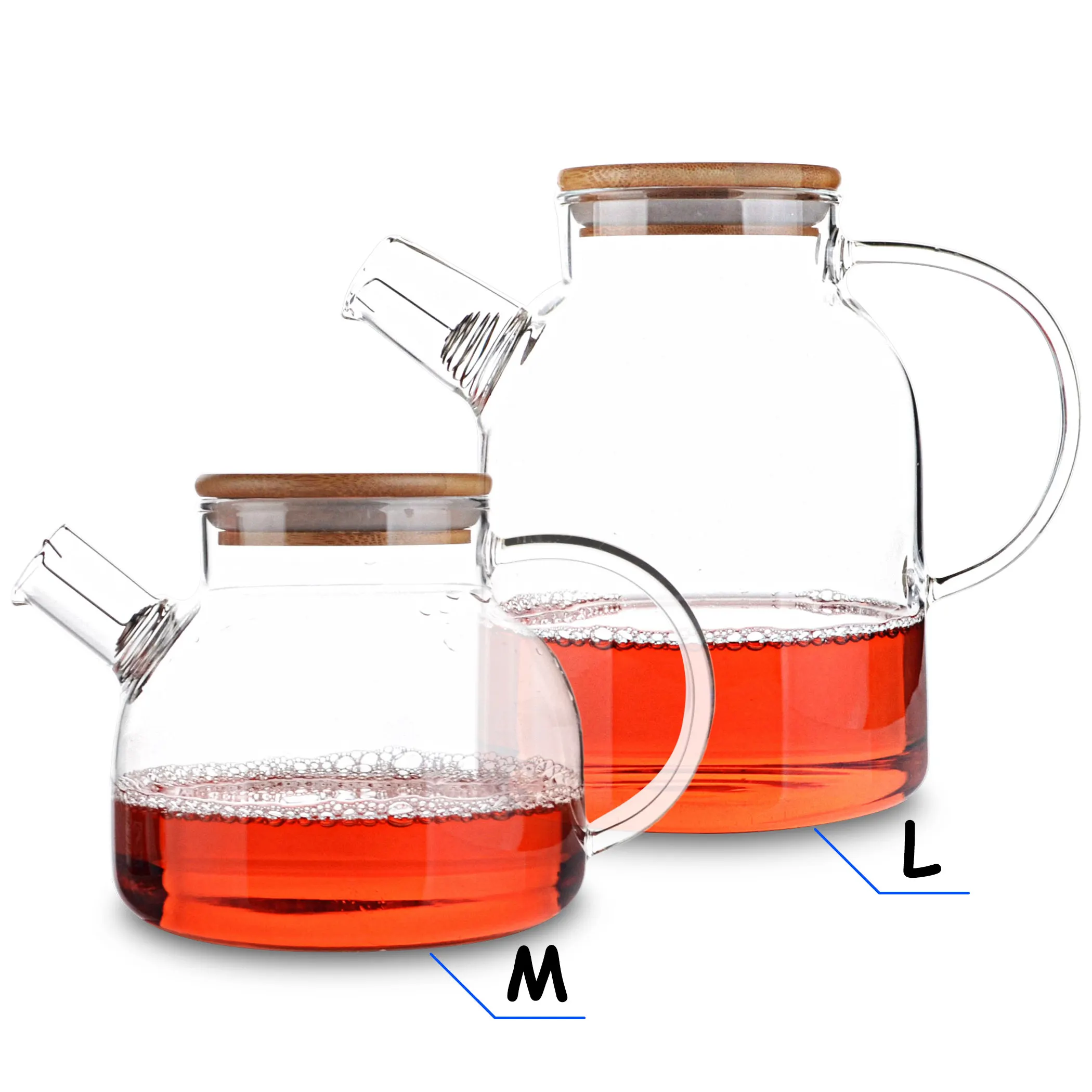 Kinds of Heat Resistant Clear Glass Handmade Tea Pot with Filter and Bamboo Lid
Kinds of Heat Resistant Clear Glass Handmade Tea Pot with Filter and Bamboo Lid