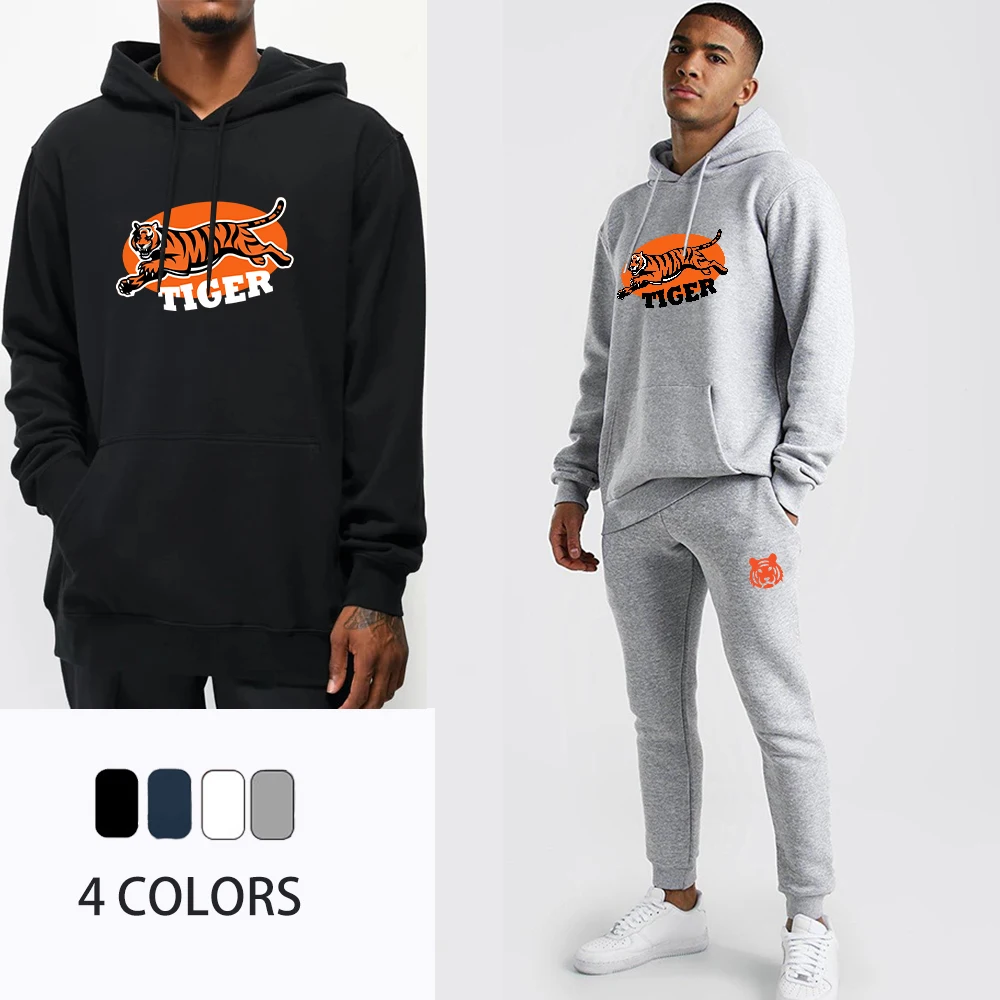 Men's Women's Tracksuit Hoodies+Pants Jogging Hooded Tiger Printing Sweatshirt Pullover Casual Sport Clothing Winter Streetwear
Men's Women's Tracksuit Hoodies+Pants Jogging Hooded Tiger Printing Sweatshirt Pullover Casual Sport Clothing Winter Streetwear