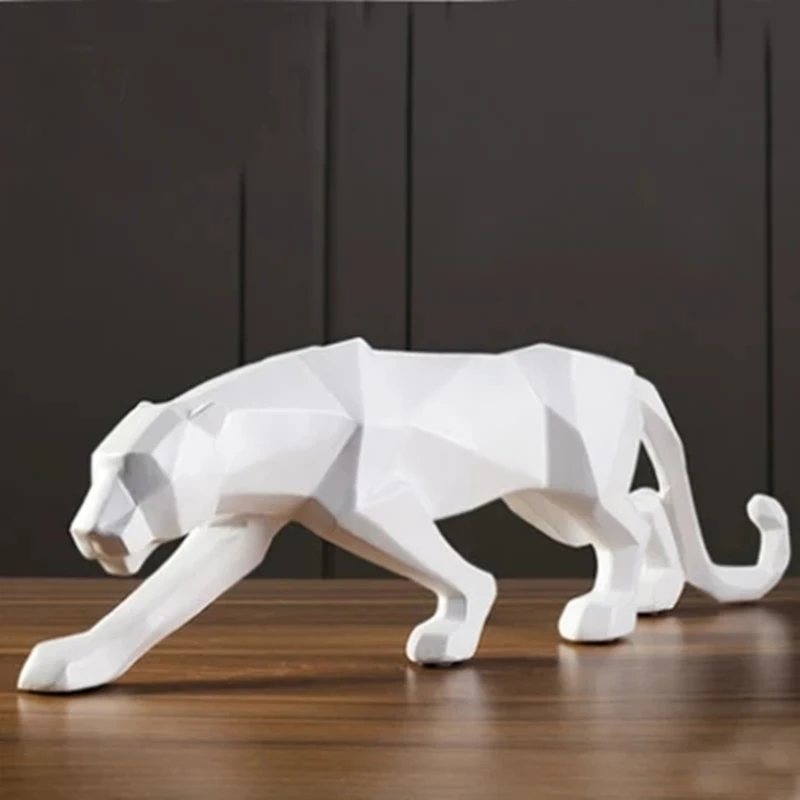 Leopard Statue Panther Resin Animal Figurine Abstract Geometric Style Leopard Sculpture Home Office Desktop Decoration Crafts
Leopard Statue Panther Resin Animal Figurine Abstract Geometric Style Leopard Sculpture Home Office Desktop Decoration Crafts
