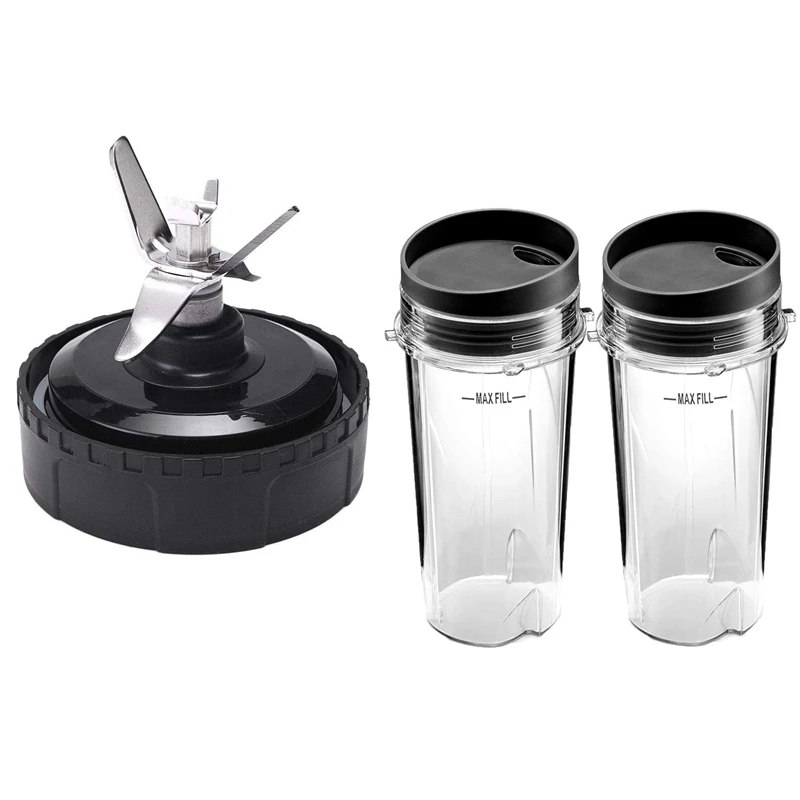 Juicer Replacement Parts, Blender Accessories and 2x Single Cup 16 Ounce Cup Sets for Ninja BL770 BL780 BL660 Professional Blend
Juicer Replacement Parts, Blender Accessories and 2x Single Cup 16 Ounce Cup Sets for Ninja BL770 BL780 BL660 Professional Blend