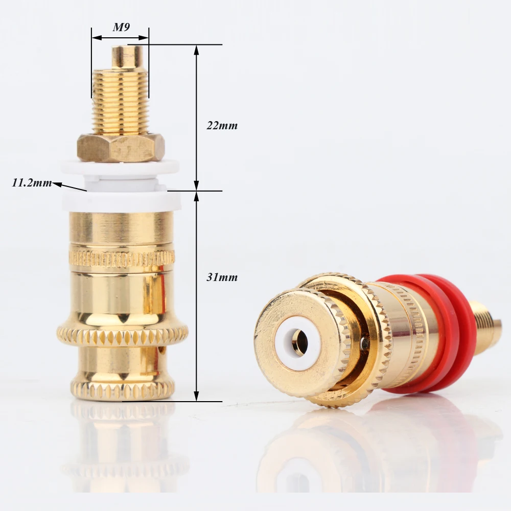 Preffair 4pcs/set BP1115 Gold Plated Copper Speaker Binding Posts Terminal Connectors WBT style
Preffair 4pcs/set BP1115 Gold Plated Copper Speaker Binding Posts Terminal Connectors WBT style