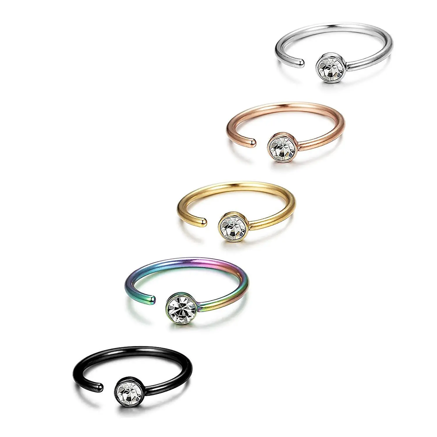 Stainless steel C-shaped diamond-studded nose studs nose ring nose ring ear bone studs simple punk perforated jewelry
Stainless steel C-shaped diamond-studded nose studs nose ring nose ring ear bone studs simple punk perforated jewelry
