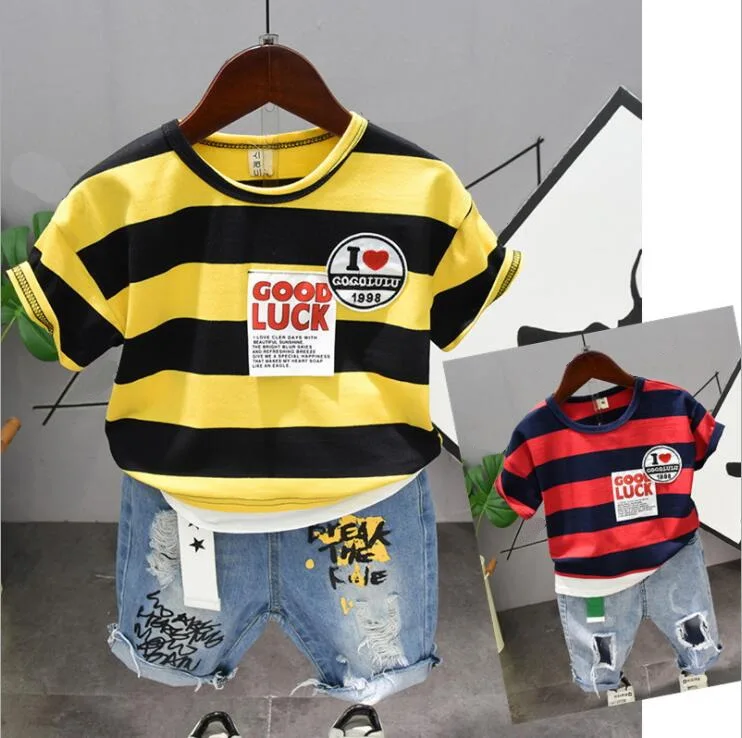 Summer Boys T Shirt + Shorts Jeans 2pcs Outfit Kids Clothes Boys Suit For Toddler Boys Clothing Set 2-7years
Summer Boys T Shirt + Shorts Jeans 2pcs Outfit Kids Clothes Boys Suit For Toddler Boys Clothing Set 2-7years
