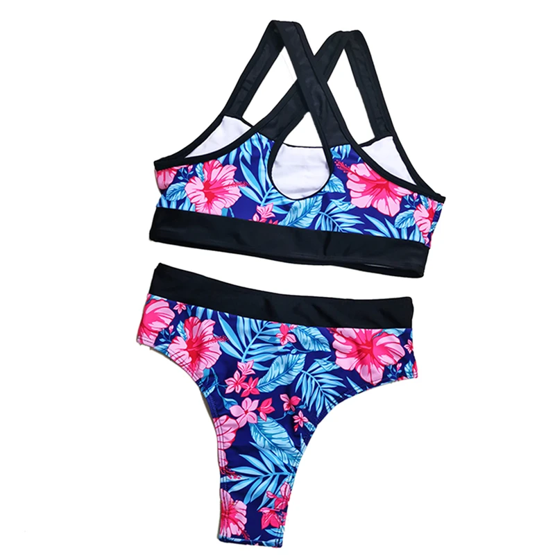 2021 New Women's Two Piece Bikini Suits Floral Print Sleeveless Tops and High Waist Bikini Swimming Suit For Women Summer Set
2021 New Women's Two Piece Bikini Suits Floral Print Sleeveless Tops and High Waist Bikini Swimming Suit For Women Summer Set