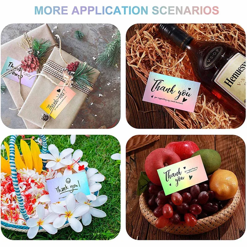 50 pcs/lot Thank You Cards Paper Laser Colorful Thanks Greeting Card Appreciation Cardstock for Small Business Owners Sellers
50 pcs/lot Thank You Cards Paper Laser Colorful Thanks Greeting Card Appreciation Cardstock for Small Business Owners Sellers