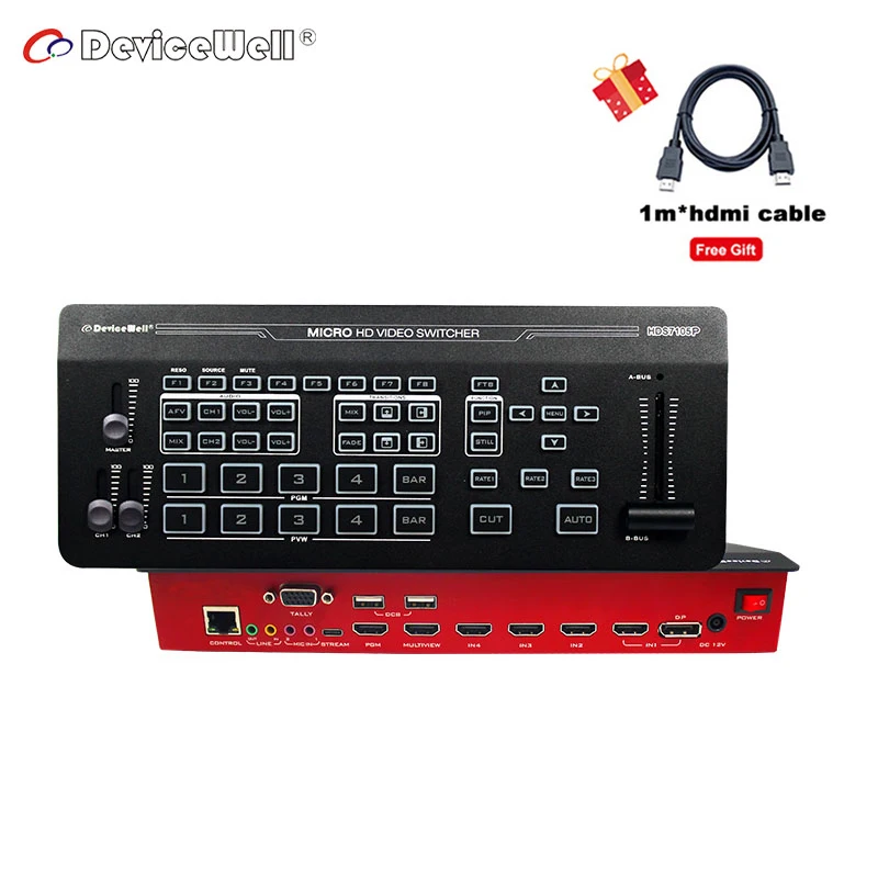 Видеопереключатель DeviceWell HDS7105P 5-канальный 4 * HDMI-совместимый 1 * DP переключатель для видеопотока Новое поступление PK HDS7105
Видеопереключатель DeviceWell HDS7105P 5-канальный 4 * HDMI-совместимый 1 * DP переключатель для видеопотока Новое поступление PK HDS7105