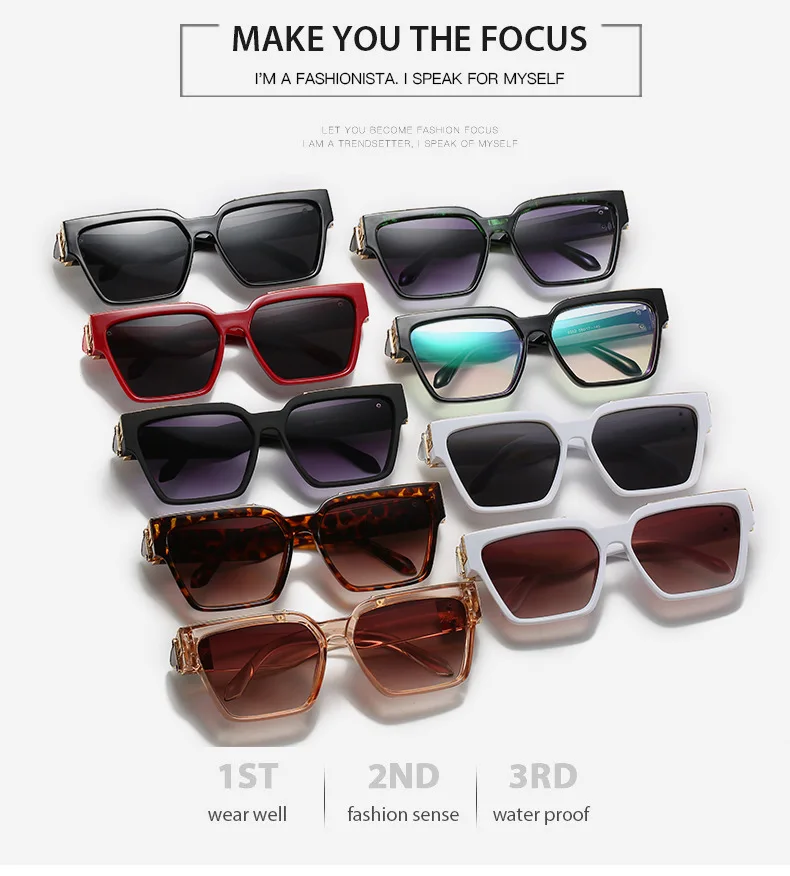 New Fashion Square Classic Sunglasses Male And Female All-Match Trend Street Eyewear Sun-Shading Mirror UV400 Protection
New Fashion Square Classic Sunglasses Male And Female All-Match Trend Street Eyewear Sun-Shading Mirror UV400 Protection