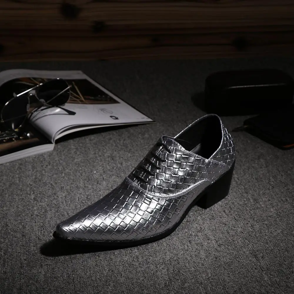 Christia Bella Oxfords Brogue Men Fashion Shoes Classic Silver Pointed Toe Lace Shoes Heighten Dress Party Handmade Shoes
Christia Bella Oxfords Brogue Men Fashion Shoes Classic Silver Pointed Toe Lace Shoes Heighten Dress Party Handmade Shoes