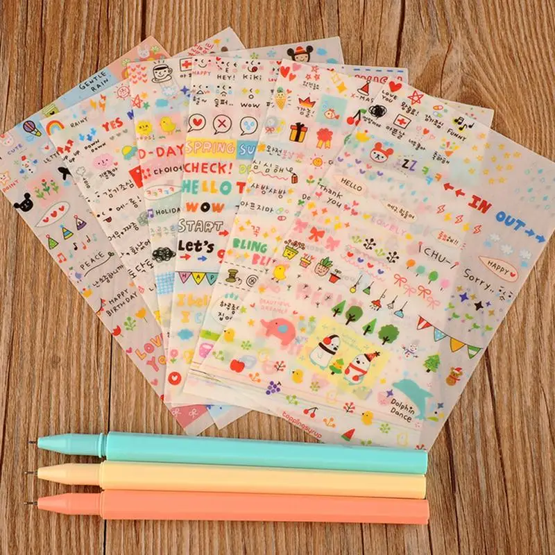 6Pcs Kawaii Cute Sticker Paper Cartoon Animals Flower Tree Memo PadsDiary Deco Stickers Pvc Transparent Scrapbooking85X135CM
6Pcs Kawaii Cute Sticker Paper Cartoon Animals Flower Tree Memo PadsDiary Deco Stickers Pvc Transparent Scrapbooking85X135CM