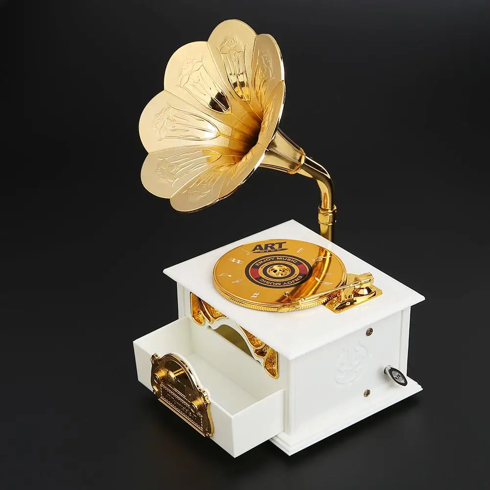 Antique Wooden Music Box Metal Phonograph Hand Crank Music Boxes Creative Classic Music Box Home Decor Christmas Birthday Gift
Antique Wooden Music Box Metal Phonograph Hand Crank Music Boxes Creative Classic Music Box Home Decor Christmas Birthday Gift