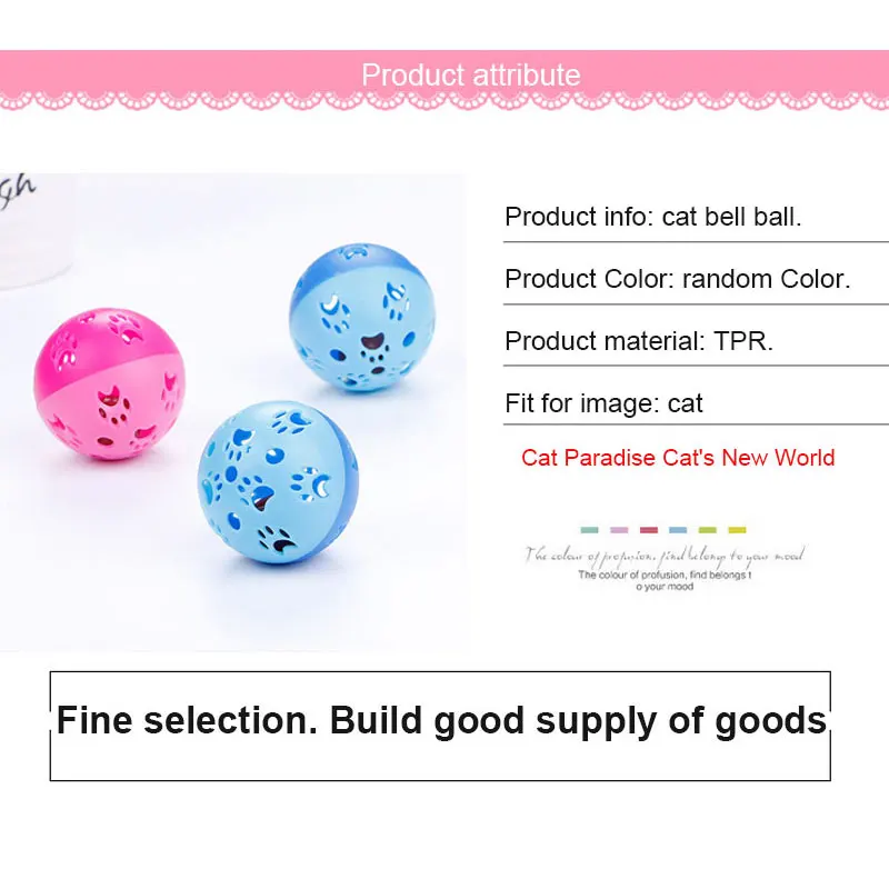 1PC Cat Ball Toy For Cat Self-excited Toy Paw Print Candy Color Hollowed-out Bell Interactive Cat Toy Bell Ball Pret Supplies
1PC Cat Ball Toy For Cat Self-excited Toy Paw Print Candy Color Hollowed-out Bell Interactive Cat Toy Bell Ball Pret Supplies
