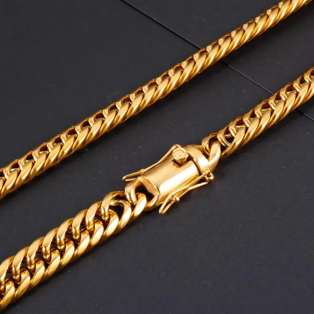 11mm Gold/Silver Color Cuban Link Chain Necklace For Mens Stainless Steel 316L Halloween Gifts
11mm Gold/Silver Color Cuban Link Chain Necklace For Mens Stainless Steel 316L Halloween Gifts