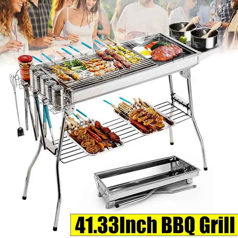 Portable Grill Barbecue BBQ Grills grill pan outdoor barbecue tool Folding BBQ Cooking Grid Park Charcoal Grill 41.33 Inch
Portable Grill Barbecue BBQ Grills grill pan outdoor barbecue tool Folding BBQ Cooking Grid Park Charcoal Grill 41.33 Inch