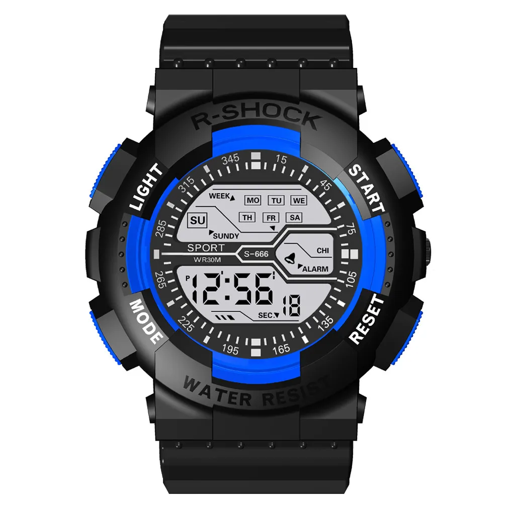 Men's Watch Luminous LED Digital Sports Watch Resin Dial 30M Waterproof PU Strap Wristwatch Relogio Masculin Reloj Hombre
Men's Watch Luminous LED Digital Sports Watch Resin Dial 30M Waterproof PU Strap Wristwatch Relogio Masculin Reloj Hombre