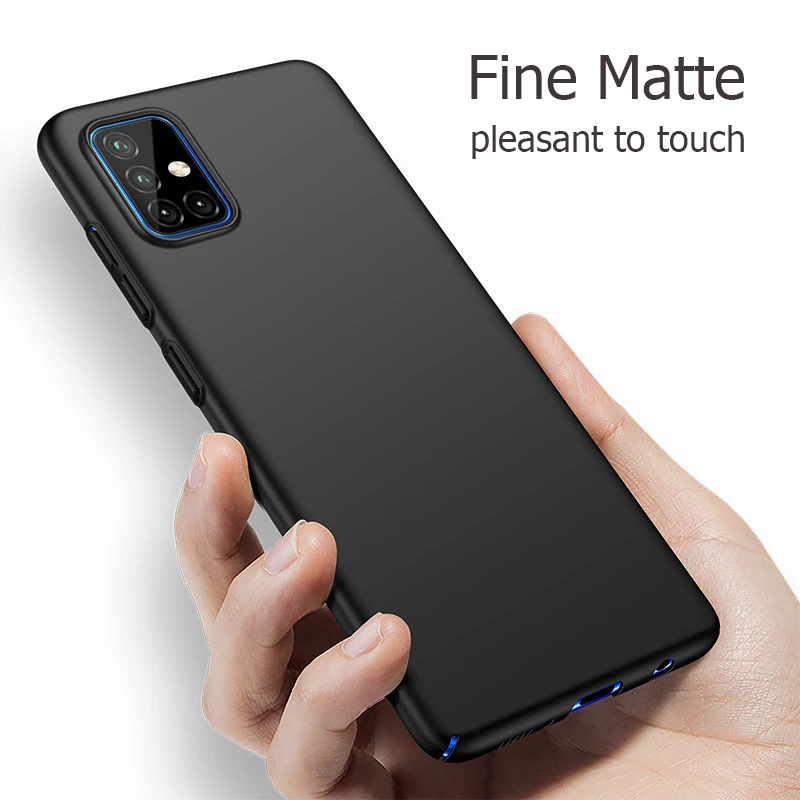 Чехол для Samsung Galaxy A51 жесткий матовый тонкий чехол накладка противоударный