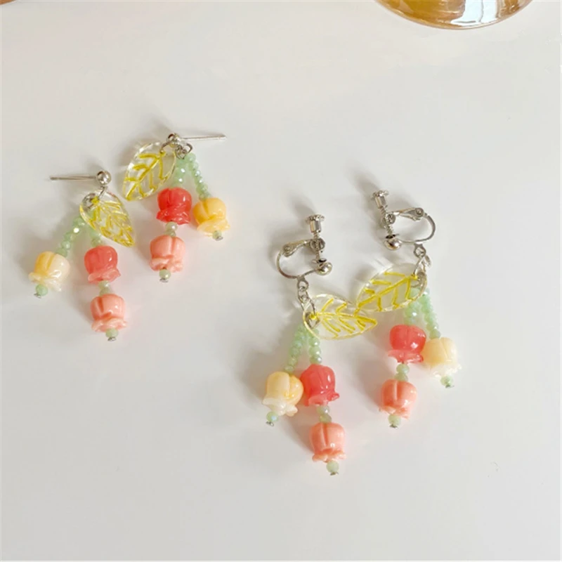 AOMU Cute Sweet Colorful Resin Flower Earrings Irregular Geometric Leaf Beaded Tassel Drop Earrings for Women Party Accessories
AOMU Cute Sweet Colorful Resin Flower Earrings Irregular Geometric Leaf Beaded Tassel Drop Earrings for Women Party Accessories