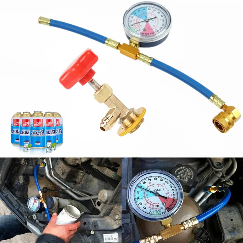 Air Conditioner Tools Freon r134a Air Conditioning Recharge Measuring Hose Gauge r134a Refrigerante Open Valve Charging Pipe
Air Conditioner Tools Freon r134a Air Conditioning Recharge Measuring Hose Gauge r134a Refrigerante Open Valve Charging Pipe