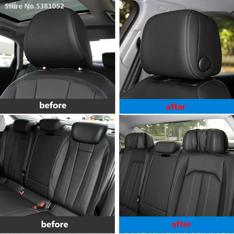 Car Styling For Audi A4 A6 Q3 Q5 A5 Accessories Leather Front Seat Headrest Replace High-end Modified Interior Decoration 
Car Styling For Audi A4 A6 Q3 Q5 A5 Accessories Leather Front Seat Headrest Replace High-end Modified Interior Decoration