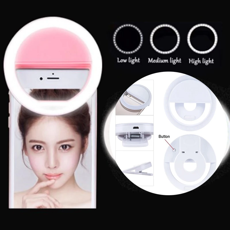 Round LED Light For Smartphones Selfie Light Portable Fill Light 3 Colors Selfie Lamp Luminou Lighting Ring Clip For Cell Phone
Round LED Light For Smartphones Selfie Light Portable Fill Light 3 Colors Selfie Lamp Luminou Lighting Ring Clip For Cell Phone